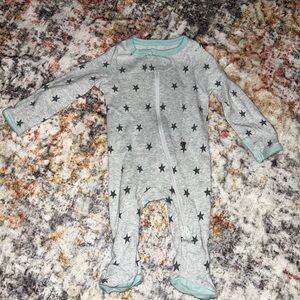Starry Baby Onesie with Mint Accents